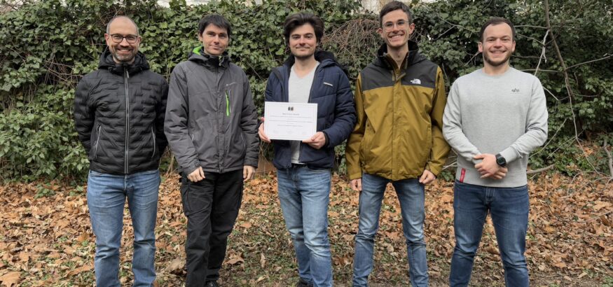 Award winners with their certificate